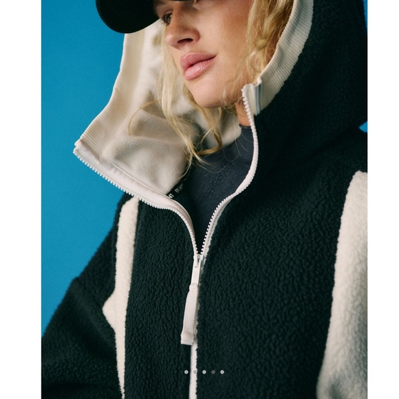 NWT Free People Hit The Slopes Hoodie in Black Combo - Picture 5 of 8